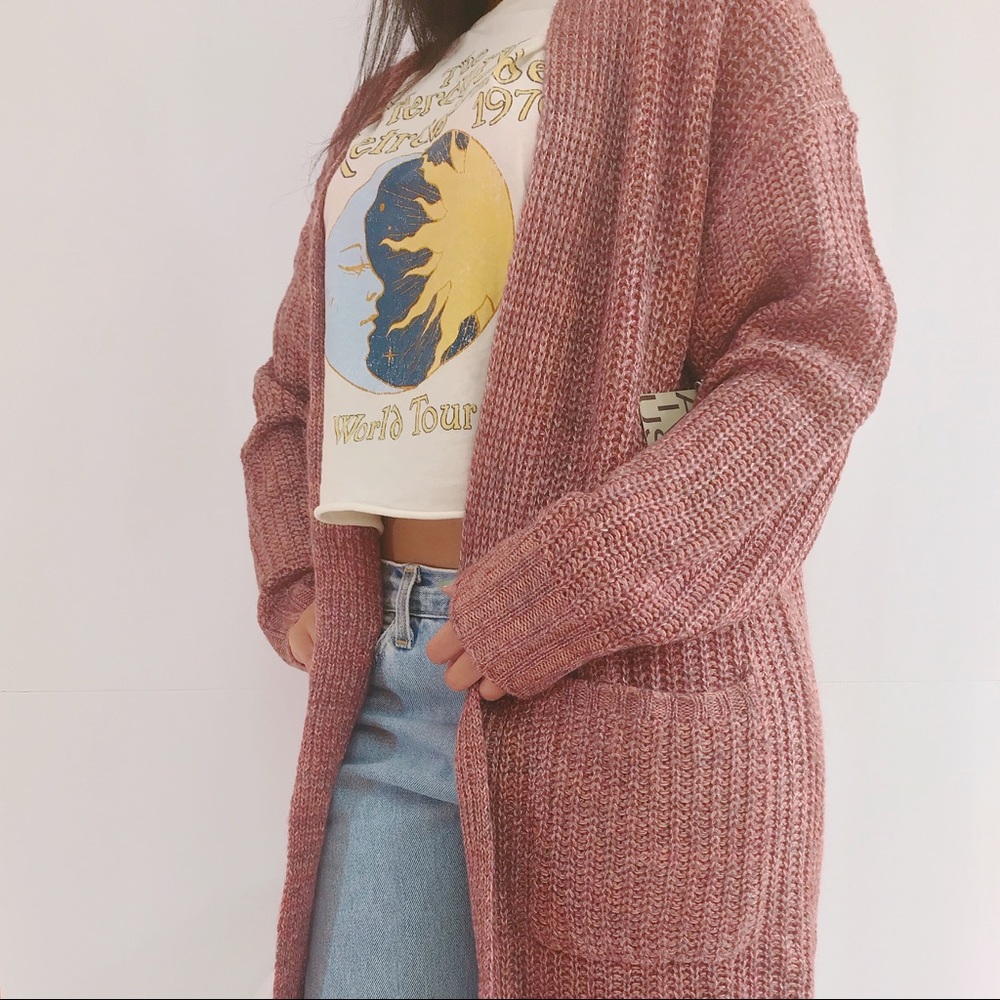 ~One LEFT~ Oversized Berry Pink Cardigan